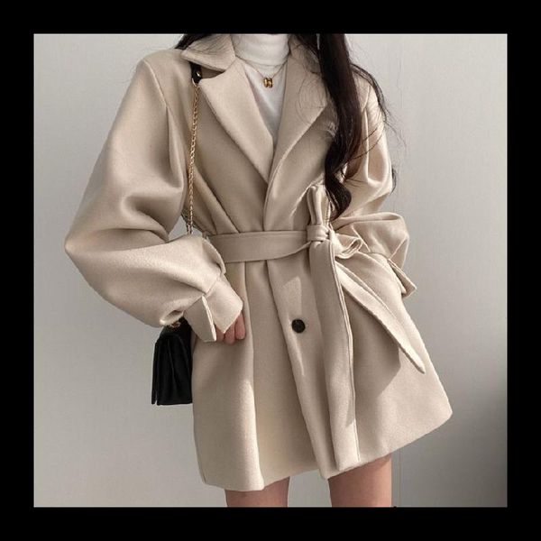 women's wool & blends women clothing blend coat slim fit belt jacket female warm cotton thicker v-neck lady lantern sleeve trendy butto, Black
women's wool & blends women clothing blend coat slim fit belt jacket female warm cotton thicker v-neck lady lantern sleeve trendy butto, Black