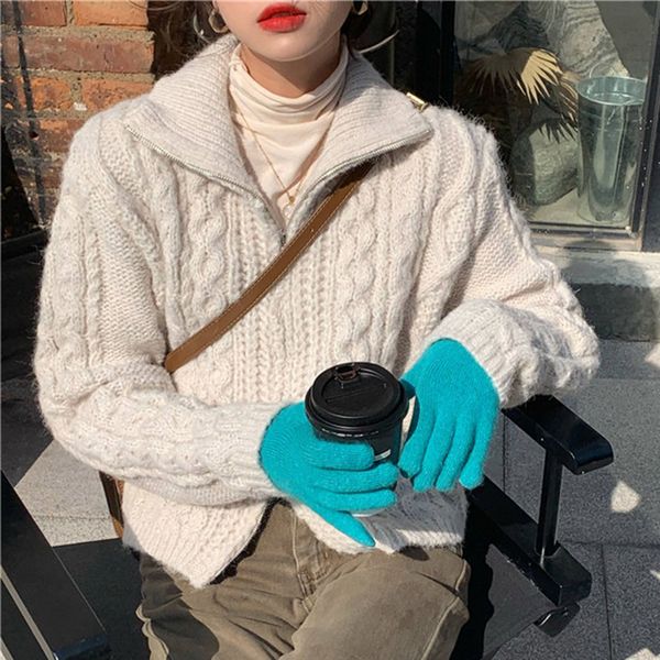 2021 new japanese style fashion simple and autumn jacket, winter zipper long sleeve sweater k159, White;black
2021 new japanese style fashion simple and autumn jacket, winter zipper long sleeve sweater k159, White;black
