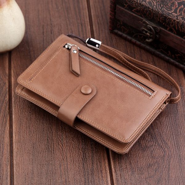 2020 new mens clutch wallet fashion man zipper phone purse vintage multifunction card holder male wallet with coin pocket
2020 new mens clutch wallet fashion man zipper phone purse vintage multifunction card holder male wallet with coin pocket