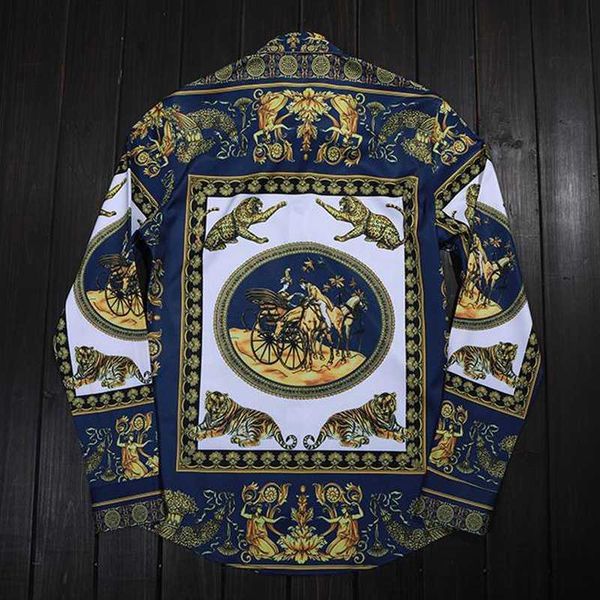 long retro printed men quality brand shirt luxury sleeve dress business camisas male slim shirts plus size 4xl casual fejbi, Black
long retro printed men quality brand shirt luxury sleeve dress business camisas male slim shirts plus size 4xl casual fejbi, Black
