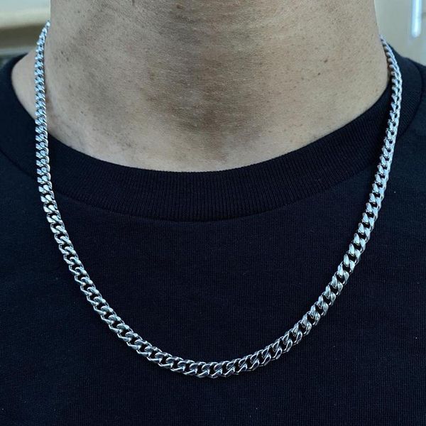 chains fashion 3mm cuba chain necklace for men stainless steel gold color long women jewelry gift collar hombres, Silver
chains fashion 3mm cuba chain necklace for men stainless steel gold color long women jewelry gift collar hombres, Silver