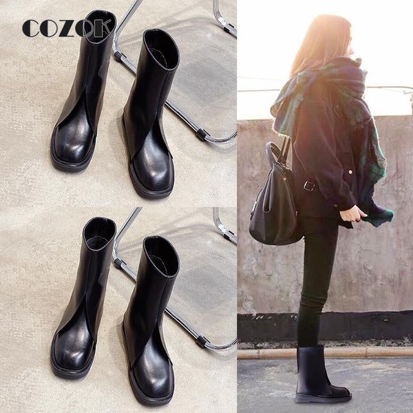 boots solid round toe flat high women riding equestrian pants knee-high short, Black
boots solid round toe flat high women riding equestrian pants knee-high short, Black