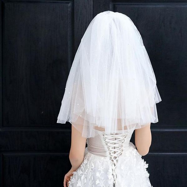 bridal veils elegant two layers white ivory wedding veil with beaded pearls accessories voile mariage, Black
bridal veils elegant two layers white ivory wedding veil with beaded pearls accessories voile mariage, Black