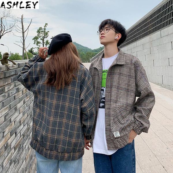 men's jackets preppy spring style lapel matching tweed check stylish embroidered jacket hombre clothes casual, Black;brown
men's jackets preppy spring style lapel matching tweed check stylish embroidered jacket hombre clothes casual, Black;brown
