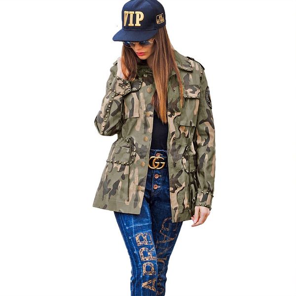 women's jackets wear, rivets, large size patches, drawing coats, casual long sleeved camouflage jackets, wholesale, Black;brown
women's jackets wear, rivets, large size patches, drawing coats, casual long sleeved camouflage jackets, wholesale, Black;brown