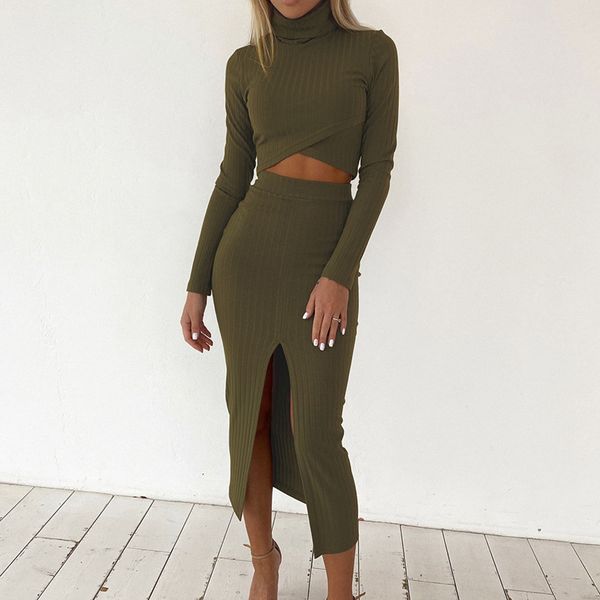fashion long sleeve turtleneck crop and skirts two piece sets for women outfits fall winter split midi skirt matching set, Black
fashion long sleeve turtleneck crop and skirts two piece sets for women outfits fall winter split midi skirt matching set, Black