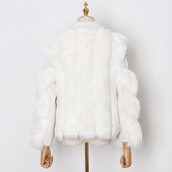 korean patchwork fluff jacket for women lapel long sleeve elegant white thick jackets female fashion new clothing, Black;brown
korean patchwork fluff jacket for women lapel long sleeve elegant white thick jackets female fashion new clothing, Black;brown