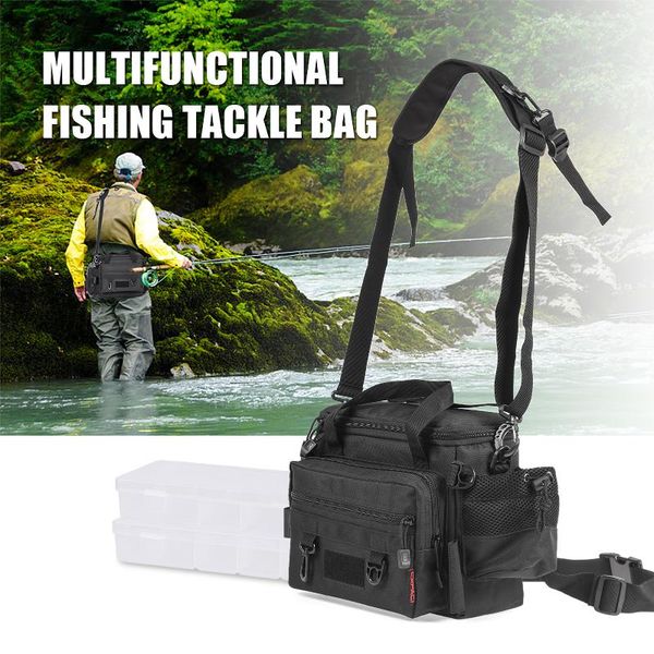 fishing accessories waterproof tackle bag with 2 boxes trays large capacity multifunctional lure storage shoulder
fishing accessories waterproof tackle bag with 2 boxes trays large capacity multifunctional lure storage shoulder