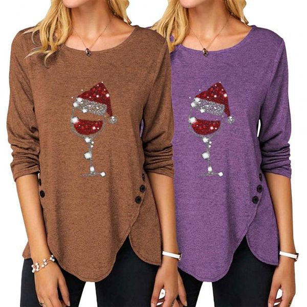 women's blouses & shirts stylish christmas solid color blouse women autumn winter irregular hem, White
women's blouses & shirts stylish christmas solid color blouse women autumn winter irregular hem, White