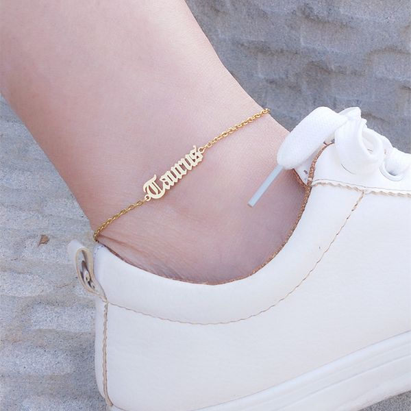 zodiac sign punk charm anklets 12 constellation letter ankle bracelet stainless steel jewelry women gift, Red;blue
zodiac sign punk charm anklets 12 constellation letter ankle bracelet stainless steel jewelry women gift, Red;blue