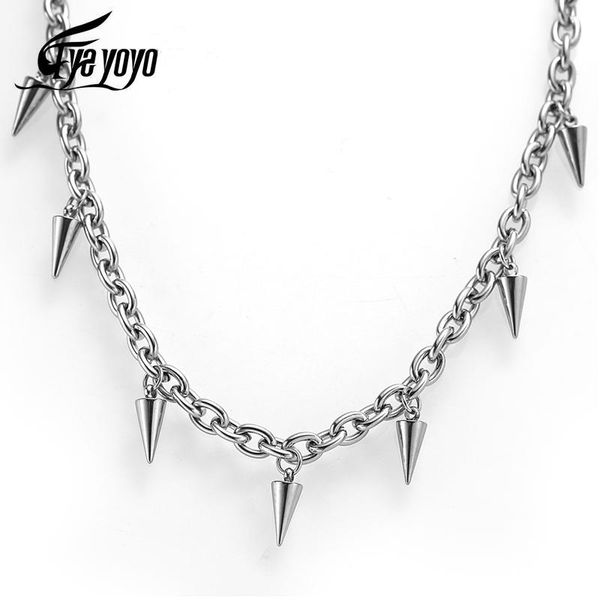 pendant necklaces stainless steel punk rivet chain chokers for men goth choker spike necklace rock chocker statement jewelry gifts, Silver
pendant necklaces stainless steel punk rivet chain chokers for men goth choker spike necklace rock chocker statement jewelry gifts, Silver