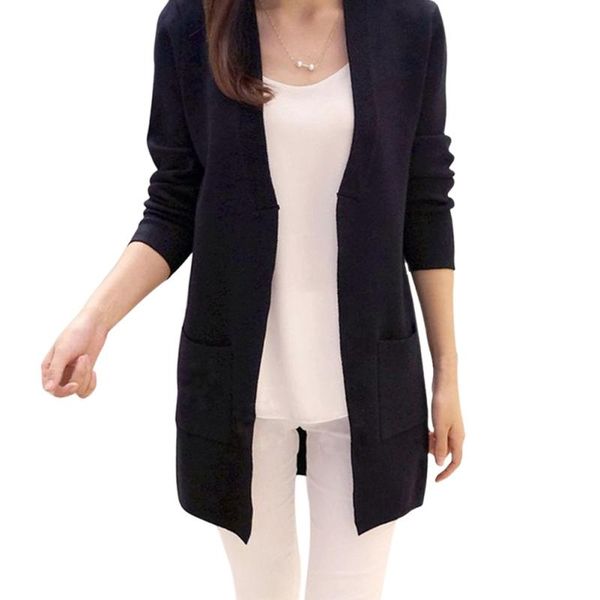 women's sweaters autumn long sleeve solid color knitted cardigans women coats open stitch female warm outwear ladies 2021, White;black
women's sweaters autumn long sleeve solid color knitted cardigans women coats open stitch female warm outwear ladies 2021, White;black