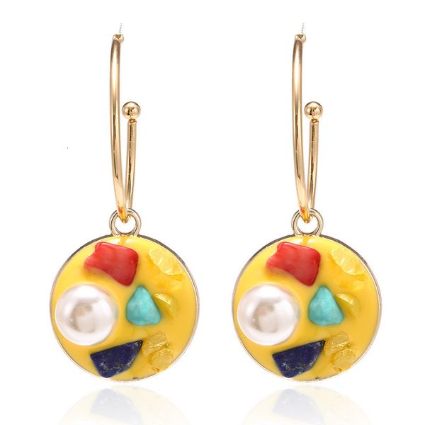 studs earrings trendy round alloy oil dripping pearl turquoise for ladies' temperament and personality, Golden;silver
studs earrings trendy round alloy oil dripping pearl turquoise for ladies' temperament and personality, Golden;silver