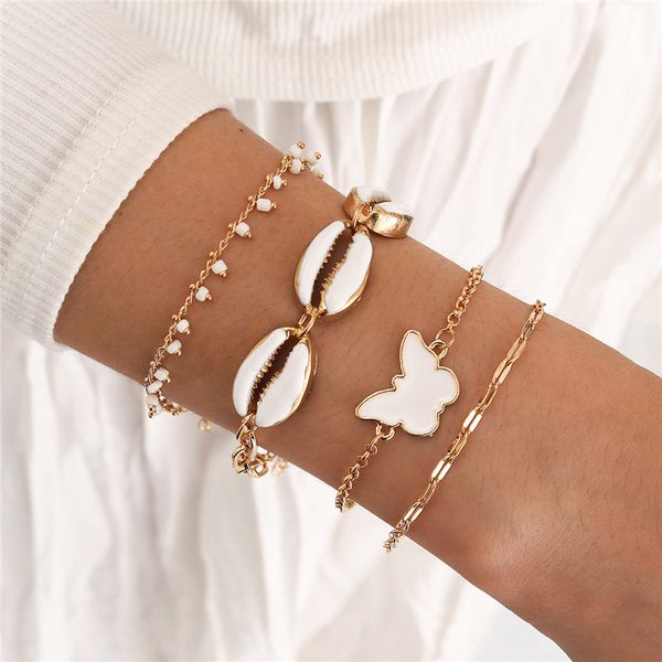 new fashion bohemia new beads charm bracelet gold color rhinestone butterfly shell bracelet for women jewelry, Golden;silver
new fashion bohemia new beads charm bracelet gold color rhinestone butterfly shell bracelet for women jewelry, Golden;silver