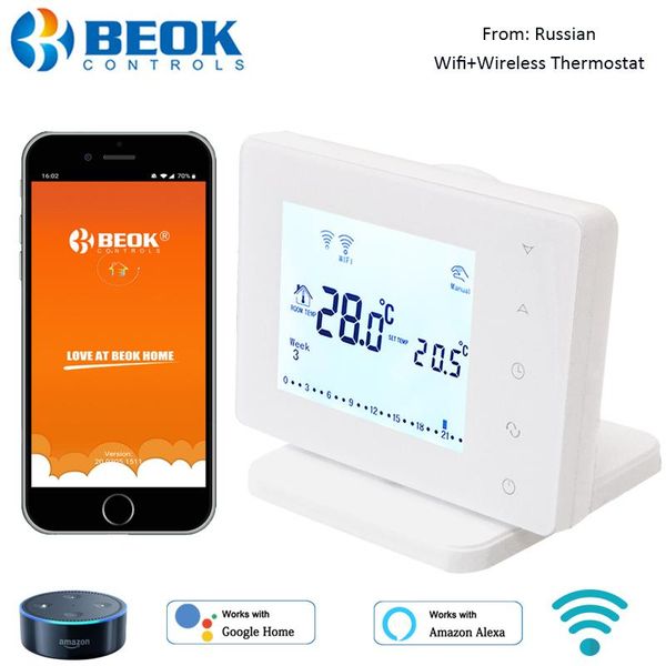 smart home control beok wifi & rf wireless thermostat for gas boiler room heating remote temperature controller works with google alexa
smart home control beok wifi & rf wireless thermostat for gas boiler room heating remote temperature controller works with google alexa