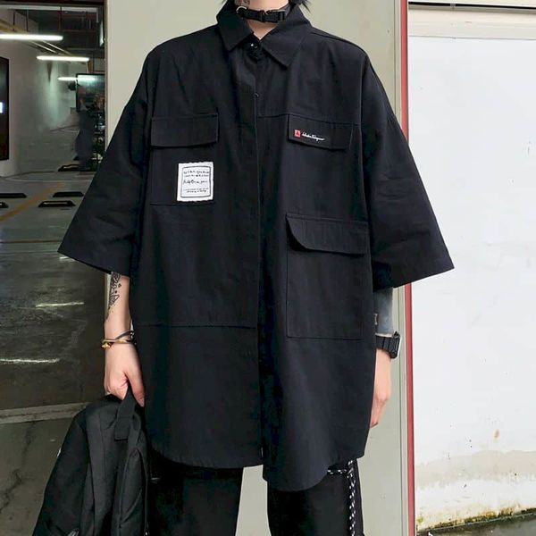 women's blouses & shirts male / female short sleeve shirt, korean gothic loose pockets and seams, hip hop style, half sleeve, black, White
women's blouses & shirts male / female short sleeve shirt, korean gothic loose pockets and seams, hip hop style, half sleeve, black, White