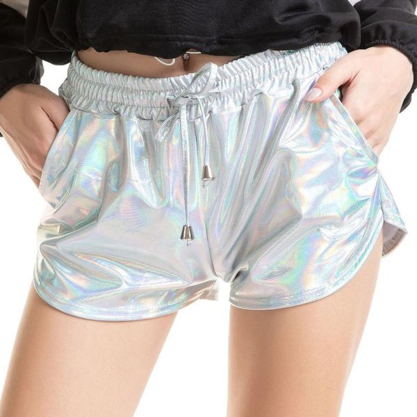 women's shorts sports women summer fashion high waist shiny metallic mujer sportswear feminino spodenki damskie, White;black
women's shorts sports women summer fashion high waist shiny metallic mujer sportswear feminino spodenki damskie, White;black