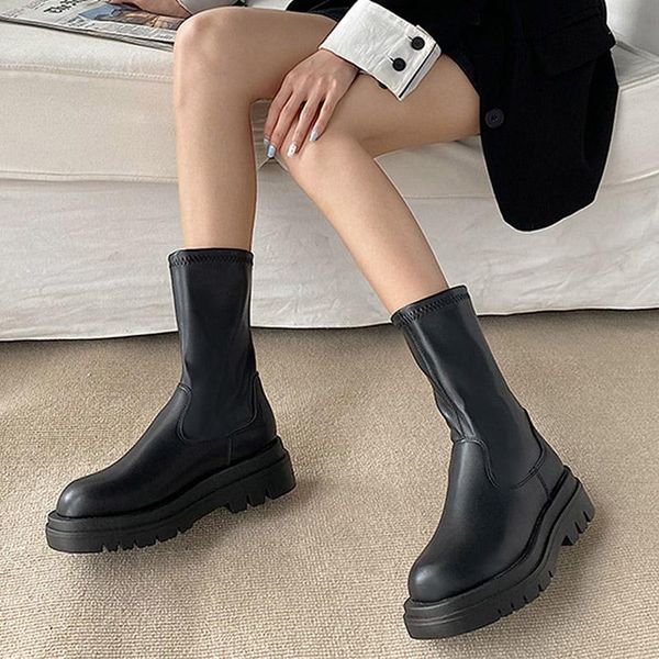 boots fashion women 2021 mid calf boot pu leather slip on ankle comfor outdoor ladies shoe non soft footwear woman, Black
boots fashion women 2021 mid calf boot pu leather slip on ankle comfor outdoor ladies shoe non soft footwear woman, Black