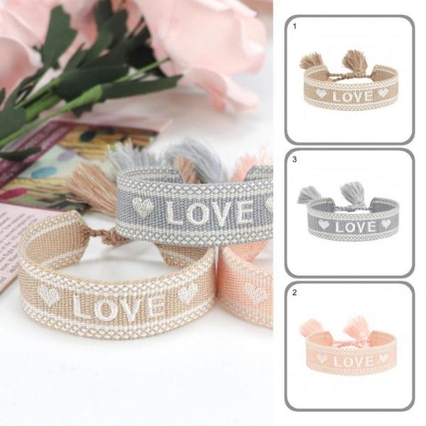 bangle different embroidery 3 colors women creative embroidered letters woven bracelet for friends, Black
bangle different embroidery 3 colors women creative embroidered letters woven bracelet for friends, Black