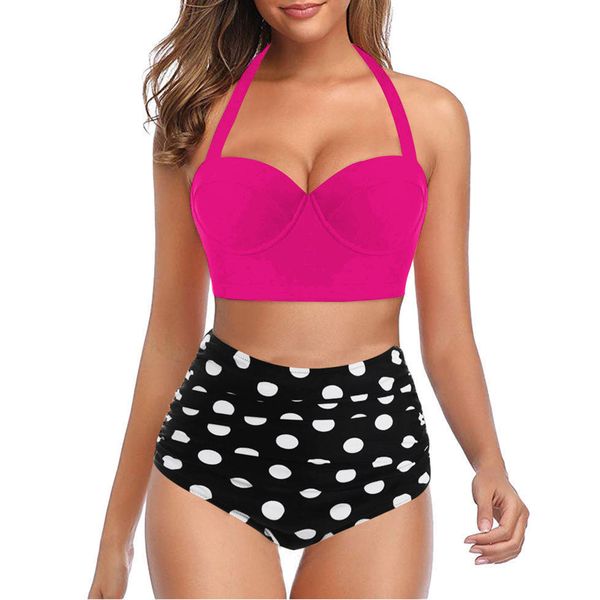 split bikini two piece set fat women halter crop vest printed brazilian panties swimsuit swimwear beach bathing suit, White;black
split bikini two piece set fat women halter crop vest printed brazilian panties swimsuit swimwear beach bathing suit, White;black