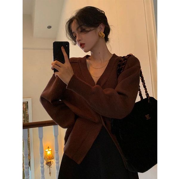 elegant single breasted cardigan sweater women 2021 spring autumn long sleeve solid v neck casual harajuku loose fashion jacket, White
elegant single breasted cardigan sweater women 2021 spring autumn long sleeve solid v neck casual harajuku loose fashion jacket, White