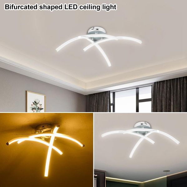 modern led ceiling light 21w 3000k night light forked shaped ceiling lamp for living room decor lamp modern curved design
modern led ceiling light 21w 3000k night light forked shaped ceiling lamp for living room decor lamp modern curved design