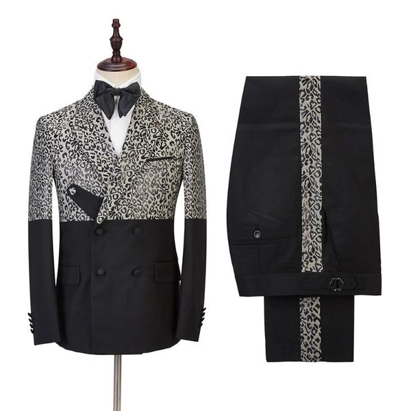 men's suits & blazers 2021 suit latest fashion boutique 2 pcs stitching leopard jacquard printing slim stage singer men wedding groom p, White;black
men's suits & blazers 2021 suit latest fashion boutique 2 pcs stitching leopard jacquard printing slim stage singer men wedding groom p, White;black