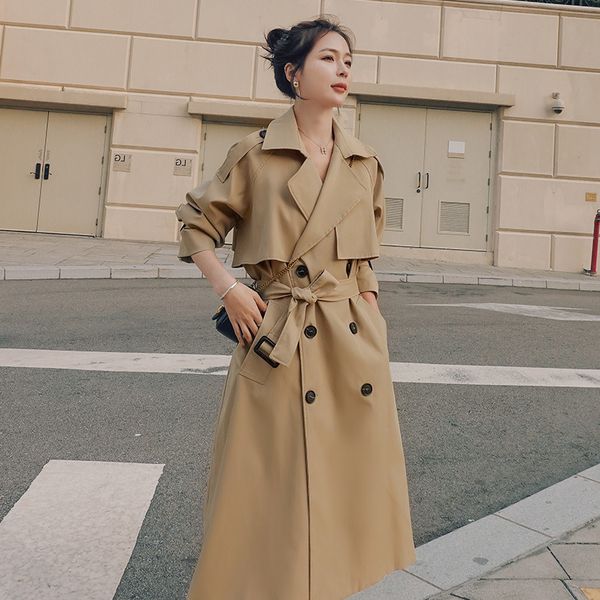 women's trench coats female long coat spring, trench with handles storm belt belt, woman's loose , outdoor fashion 8yi8, Tan;black
women's trench coats female long coat spring, trench with handles storm belt belt, woman's loose , outdoor fashion 8yi8, Tan;black