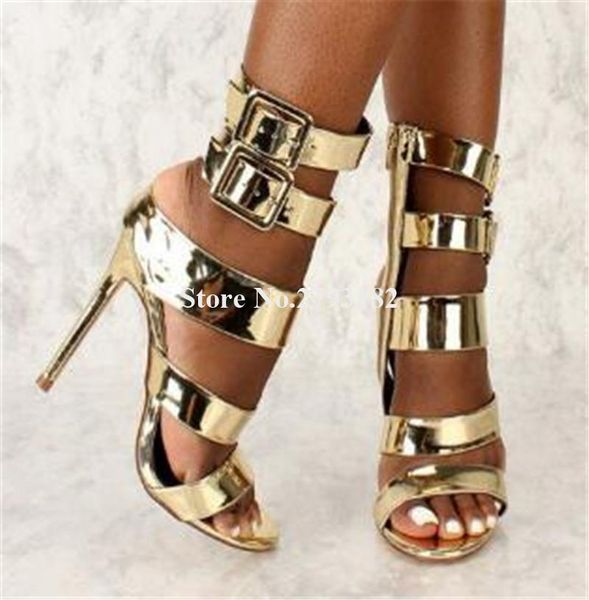 dress shoes fashion women luxurious open toe patent leather stiletto heel gladiator sandals straps buckle gold high, Black
dress shoes fashion women luxurious open toe patent leather stiletto heel gladiator sandals straps buckle gold high, Black