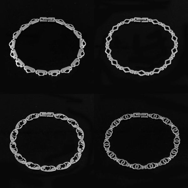 link, chain bracelets for women men 2021 fashion bangles jewelry heart couple silver stainless steel bracelet wholesale gift, Black
link, chain bracelets for women men 2021 fashion bangles jewelry heart couple silver stainless steel bracelet wholesale gift, Black