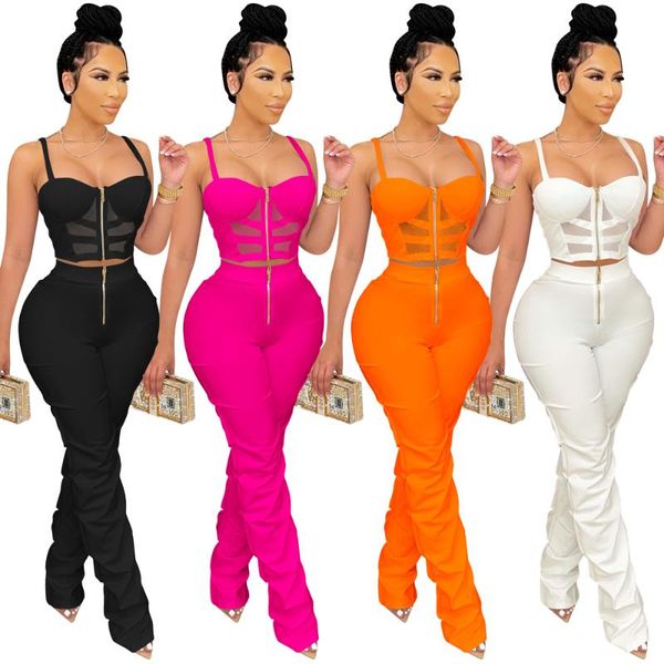 women's tracksuits woman sets solid halter camisole vest long pants sleeveless zipper two pieces for night club evening party summer, Gray
women's tracksuits woman sets solid halter camisole vest long pants sleeveless zipper two pieces for night club evening party summer, Gray