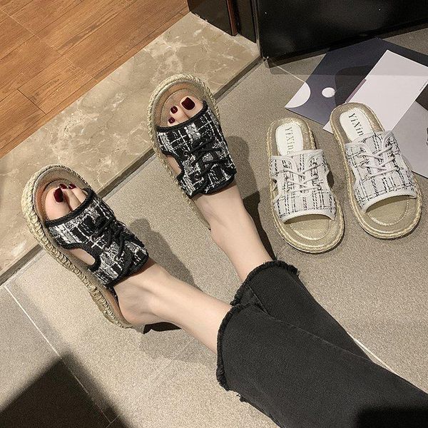 slippers women's 2021 fashion lace-up open toe summer ladies casual outdoor flats, Black
slippers women's 2021 fashion lace-up open toe summer ladies casual outdoor flats, Black