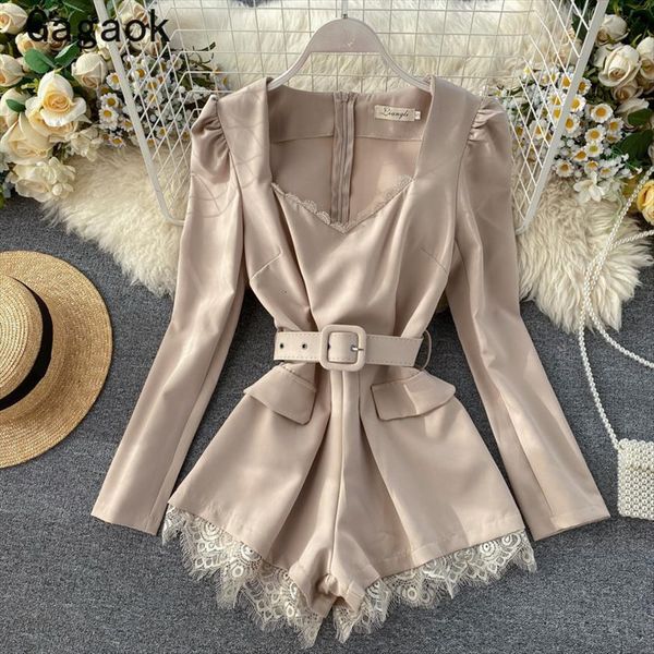 streetwear playsuits spring autumn solid womens rompers lace belt slim casual chic simple fashion korean jumpsuit, Black;white
streetwear playsuits spring autumn solid womens rompers lace belt slim casual chic simple fashion korean jumpsuit, Black;white