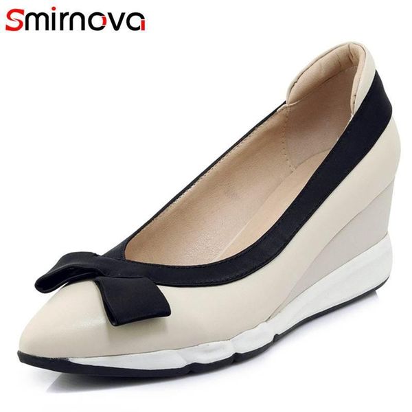 smirnova 2021 fashion genuine leather pumps women wedges pointed toe slip on platform bowknot summer shoes casual dress shoe, Black
smirnova 2021 fashion genuine leather pumps women wedges pointed toe slip on platform bowknot summer shoes casual dress shoe, Black