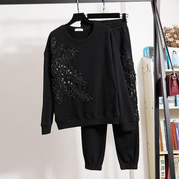 women's two piece pants white black casual tracksuit set women autumn loose beading embroidery flowers pullover long outfits female
women's two piece pants white black casual tracksuit set women autumn loose beading embroidery flowers pullover long outfits female