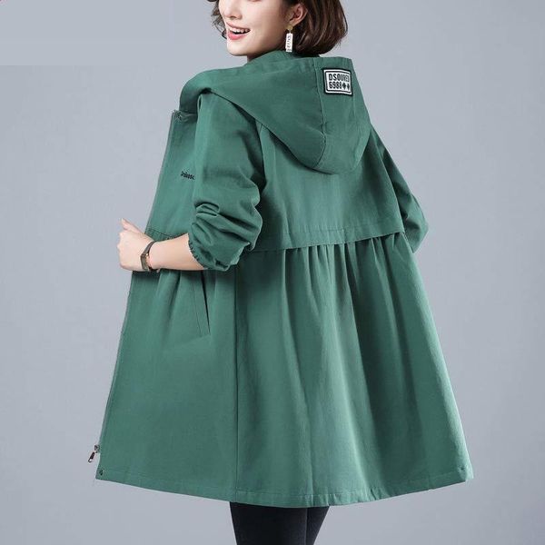 women's trench coats plus size 5xl female windbreaker 2021 spring autumn korean loose long coat casual zipper hooded mom clothes, Tan;black
women's trench coats plus size 5xl female windbreaker 2021 spring autumn korean loose long coat casual zipper hooded mom clothes, Tan;black