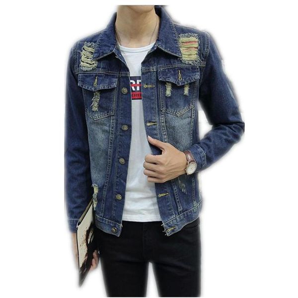 men's jackets 2021 spring autumn men short denim jacket long sleeve wide-waisted holes fashion coat turn-down collar q163, Black;brown
men's jackets 2021 spring autumn men short denim jacket long sleeve wide-waisted holes fashion coat turn-down collar q163, Black;brown