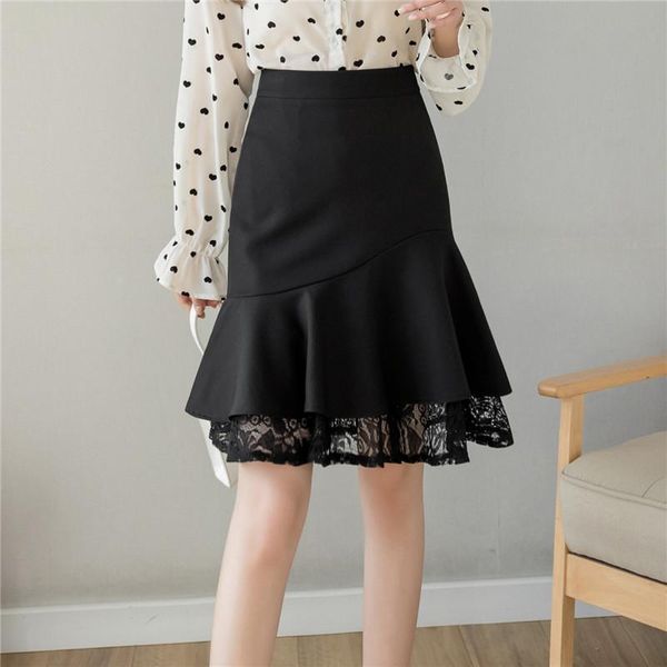 skirts women elegant ruffles package hip skirt office lady spring summer lace patchwork midi black female formal
skirts women elegant ruffles package hip skirt office lady spring summer lace patchwork midi black female formal