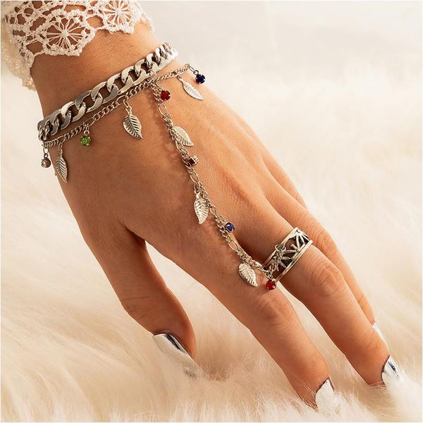 charm bracelets zhen tomomi boho colorful crystal leaf rings for women gothic geometric cuban chain metal jewelry punk anillos, Golden;silver
charm bracelets zhen tomomi boho colorful crystal leaf rings for women gothic geometric cuban chain metal jewelry punk anillos, Golden;silver