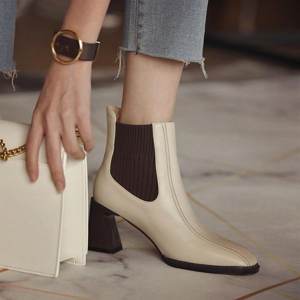 boots 2021 autumn thick heels high heel modern square toe elastic ankle booties dress party shoes woman pumps botas femininas, Black
boots 2021 autumn thick heels high heel modern square toe elastic ankle booties dress party shoes woman pumps botas femininas, Black