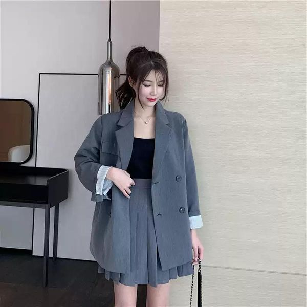 2021 spring women blazers suits vintage female notched two-pieces suit office lady double breasted casual sets outwears, Black;brown
2021 spring women blazers suits vintage female notched two-pieces suit office lady double breasted casual sets outwears, Black;brown