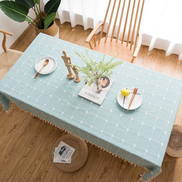 table cloth kitchen protector embroidered plaid modern rectangular cotton and linen tablecloth with tassel covering coffee decor
table cloth kitchen protector embroidered plaid modern rectangular cotton and linen tablecloth with tassel covering coffee decor