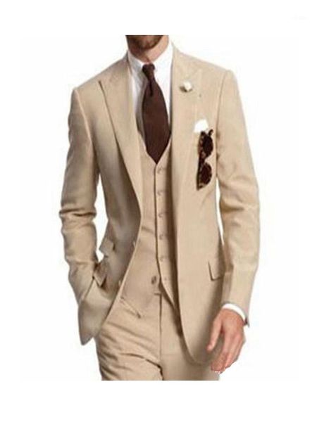 beige three piece business party men suits peaked lapel two button custom made wedding groom tuxedos 2021 jacket pants vest men's & bla, White;black
beige three piece business party men suits peaked lapel two button custom made wedding groom tuxedos 2021 jacket pants vest men's & bla, White;black
