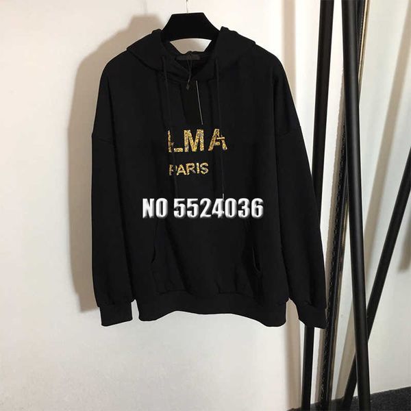 autumn cotton shinning letter hooded women's long sleeve sweatshirt casual loose street 3 colors pullover hoodies 201008, Black
autumn cotton shinning letter hooded women's long sleeve sweatshirt casual loose street 3 colors pullover hoodies 201008, Black