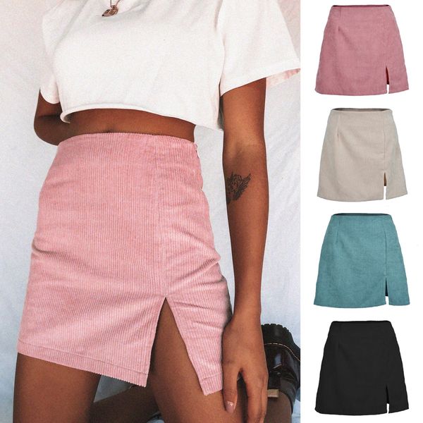 2021 new corduroy women summer short split office lady slim faldas mujer moda tweed japanese korean skirts pink black pefj
2021 new corduroy women summer short split office lady slim faldas mujer moda tweed japanese korean skirts pink black pefj