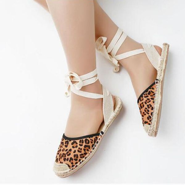 sandals 35-43 summer canvas fisherman shoes ladies ankle lace up leopard pattern women mules cover toe sandalias mujer 2021, Black
sandals 35-43 summer canvas fisherman shoes ladies ankle lace up leopard pattern women mules cover toe sandalias mujer 2021, Black