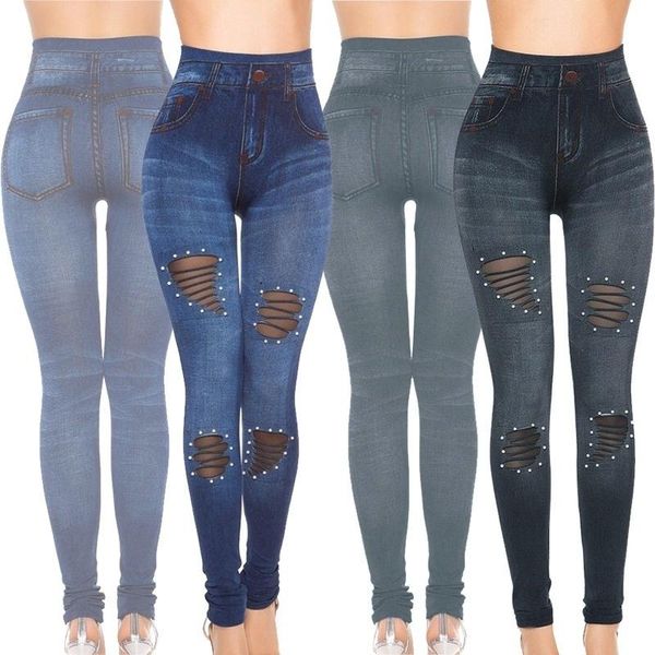 women's leggings blue jeans plus size for women 3xl high waist pencil pants ripped skinny elastic thin, Black
women's leggings blue jeans plus size for women 3xl high waist pencil pants ripped skinny elastic thin, Black