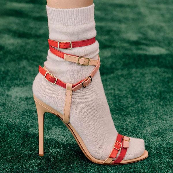 sandals women summer shoes fashion bandage high heeled sandalias sheepskin buckle strap modern gladiator pumps, Black
sandals women summer shoes fashion bandage high heeled sandalias sheepskin buckle strap modern gladiator pumps, Black
