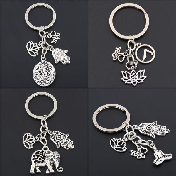 i love yoga thailand bohemia elephant lotus pendants keychain om ohm aum jewelry keyring gift for women souvenirs, Silver
i love yoga thailand bohemia elephant lotus pendants keychain om ohm aum jewelry keyring gift for women souvenirs, Silver