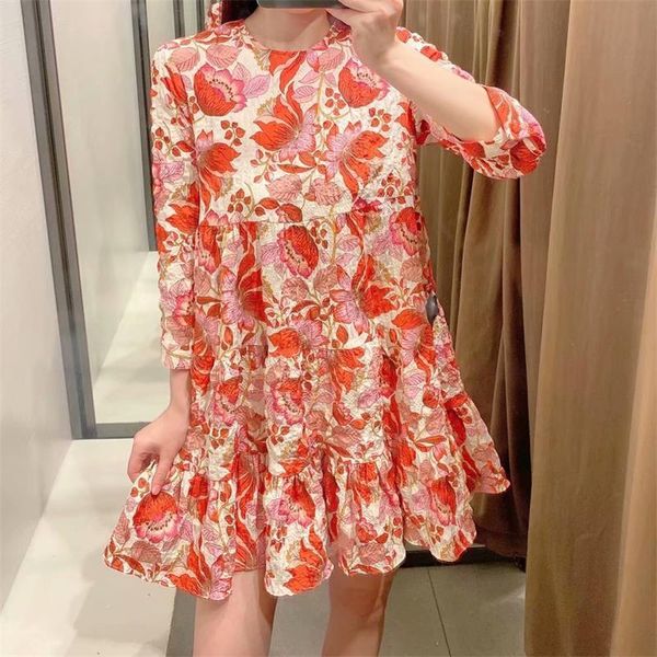casual dresses party vestido elegant a-line girls 3/4 sleeve outfits summer women dress 2021 o-neck ruffles floral printed, Black;gray
casual dresses party vestido elegant a-line girls 3/4 sleeve outfits summer women dress 2021 o-neck ruffles floral printed, Black;gray